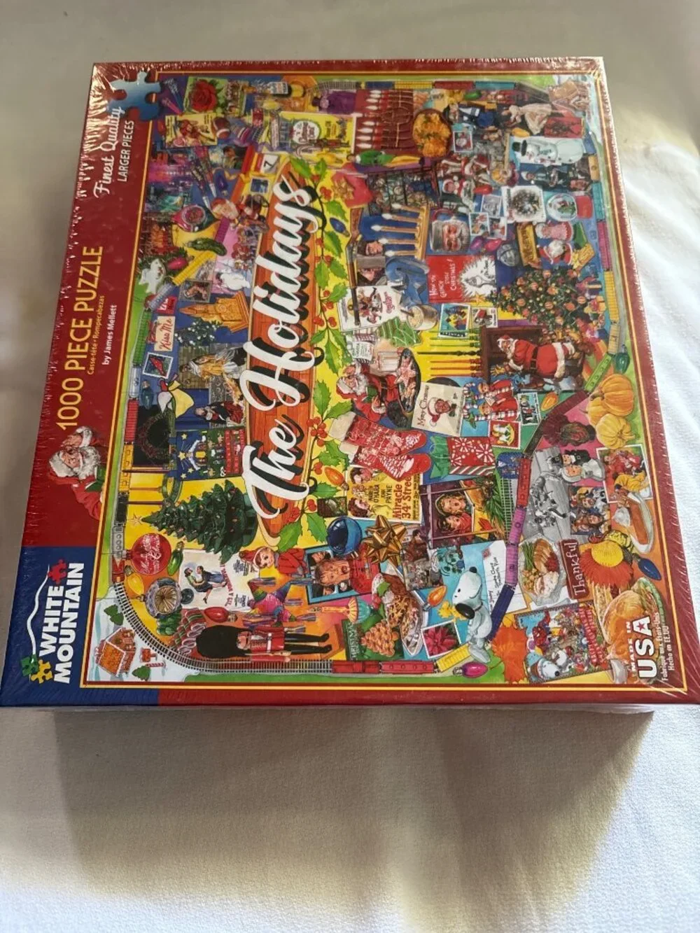 The Holidays White Mountain 1000 Piece Jigsaw Puzzle By James Mellett - Large Pi